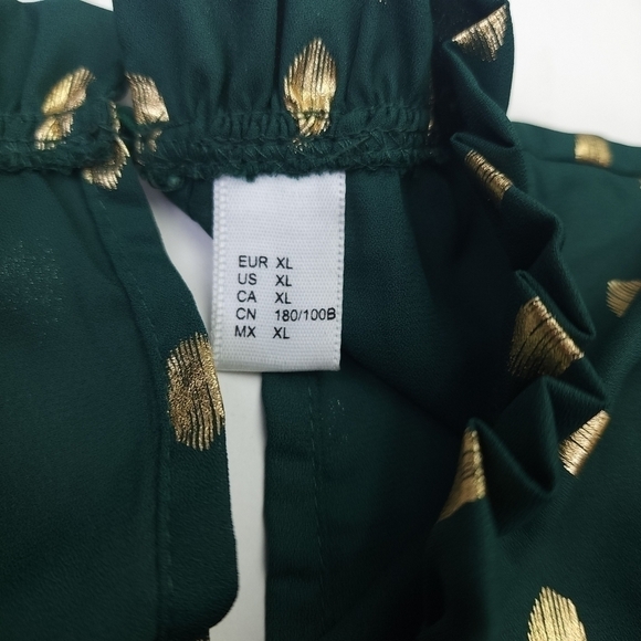 Green Gold Metallic Top Sz XL - Picture 8 of 13
